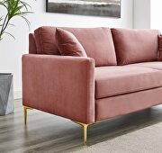 Dusty rose finish performance velvet glam deco style sofa by Modway additional picture 10
