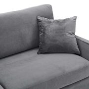 Gray finish performance velvet glam deco style sofa by Modway additional picture 7