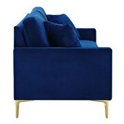 Navy finish performance velvet glam deco style sofa by Modway additional picture 3