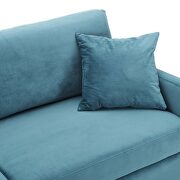 Sea blue finish performance velvet glam deco style sofa by Modway additional picture 7