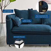Slipcover fabric sofa in azure by Modway additional picture 11