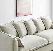 Slipcover fabric sofa in beige by Modway additional picture 11