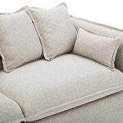 Slipcover fabric sofa in beige additional photo 5 of 11