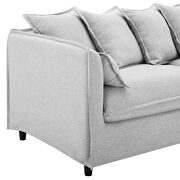 Slipcover fabric sofa in light gray by Modway additional picture 6