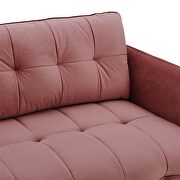 Tufted performance velvet sofa in dusty rose additional photo 5 of 10