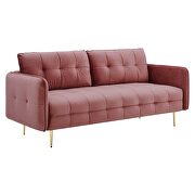 Tufted performance velvet sofa in dusty rose by Modway additional picture 10