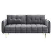 Tufted performance velvet sofa in gray by Modway additional picture 7