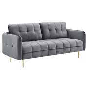 Tufted performance velvet sofa in gray by Modway additional picture 10