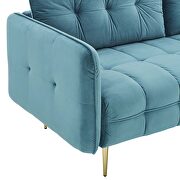 Tufted performance velvet sofa in sea blue by Modway additional picture 6
