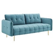 Tufted performance velvet sofa in sea blue by Modway additional picture 10