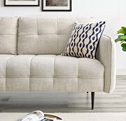 Tufted fabric sofa in beige by Modway additional picture 11