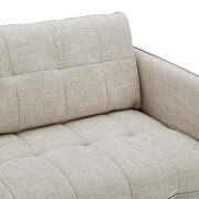 Tufted fabric sofa in beige additional photo 5 of 10