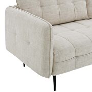 Tufted fabric sofa in beige by Modway additional picture 6