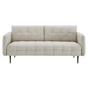 Tufted fabric sofa in beige by Modway additional picture 7