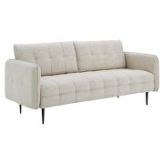 Tufted fabric sofa in beige by Modway additional picture 10