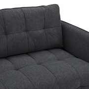 Tufted fabric sofa in charcoal additional photo 5 of 9