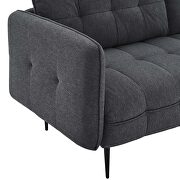 Tufted fabric sofa in charcoal by Modway additional picture 6
