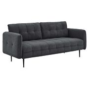 Tufted fabric sofa in charcoal by Modway additional picture 10