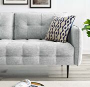 Tufted fabric sofa in light gray by Modway additional picture 11
