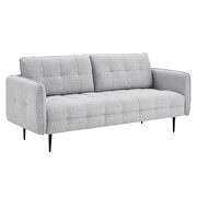 Tufted fabric sofa in light gray by Modway additional picture 10