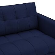 Tufted fabric sofa in royal blue additional photo 5 of 10