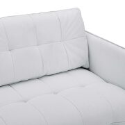 Tufted fabric sofa in white additional photo 5 of 10
