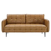 Tufted vegan leather upholstery sofa in tan by Modway additional picture 5