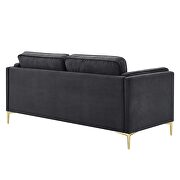Performance velvet sofa in charcoal by Modway additional picture 6
