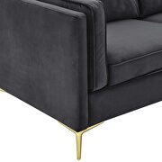 Performance velvet sofa in charcoal by Modway additional picture 8