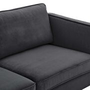 Performance velvet sofa in charcoal by Modway additional picture 9