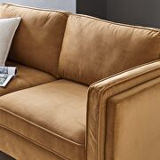 Performance velvet sofa in cognac additional photo 2 of 9