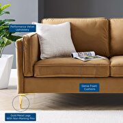 Performance velvet sofa in cognac by Modway additional picture 3