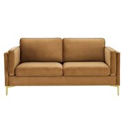 Performance velvet sofa in cognac by Modway additional picture 5