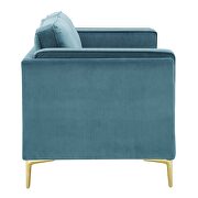 Performance velvet sofa in sea blue by Modway additional picture 6