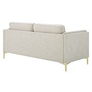 Beige soft polyester fabric sofa by Modway additional picture 6