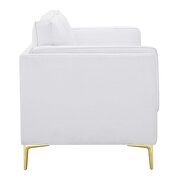 White soft polyester fabric sofa additional photo 5 of 9