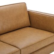 Vegan leather upholstery sofa in tan finish by Modway additional picture 4