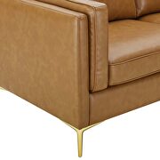 Vegan leather upholstery sofa in tan finish by Modway additional picture 5