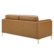 Vegan leather upholstery sofa in tan finish by Modway additional picture 7