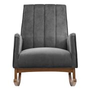 Performance velvet rocking chair in gray by Modway additional picture 4
