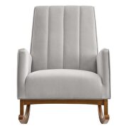 Performance velvet rocking chair in light gray by Modway additional picture 5