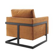 Performance velvet accent chair in black cognac by Modway additional picture 6