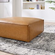 Vegan leather ottoman in tan finish by Modway additional picture 6