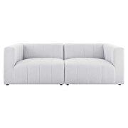 Ivory finish upholstered fabric 2-piece loveseat by Modway additional picture 2