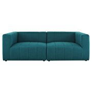 Teal finish upholstered fabric 2-piece loveseat by Modway additional picture 2