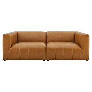 Tan finish vegan leather 2-piece loveseat by Modway additional picture 2