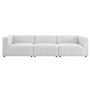 Ivory finish upholstered fabric 3-piece sofa by Modway additional picture 2