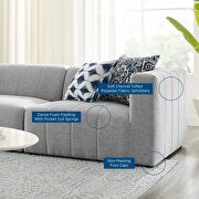 Light gray finish upholstered fabric 3-piece sofa by Modway additional picture 12