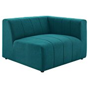 Teal finish upholstered fabric 3-piece sofa by Modway additional picture 3