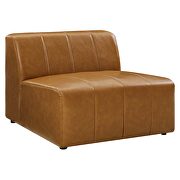 Tan finish vegan leather 3-piece sofa by Modway additional picture 8